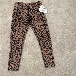 BSP Abstract Print Leggings - Brown/Tan XL